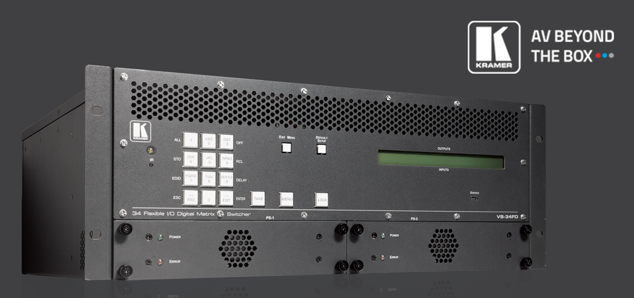 Kramer Debuts an 8K Ready Multi Format Digital Matrix Switcher with Interchangeable I/Os at ISE