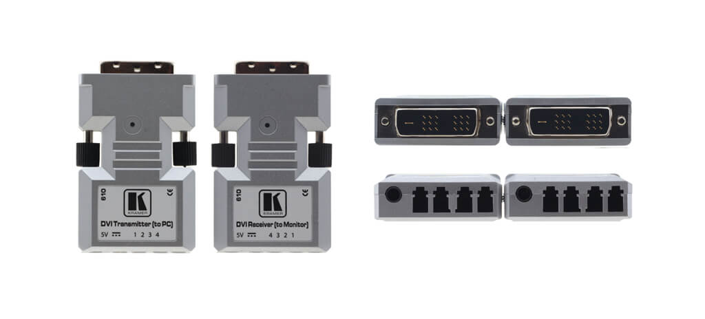 Kramer 610R/T Detachable DVI Optical Transmitter and Receiver 