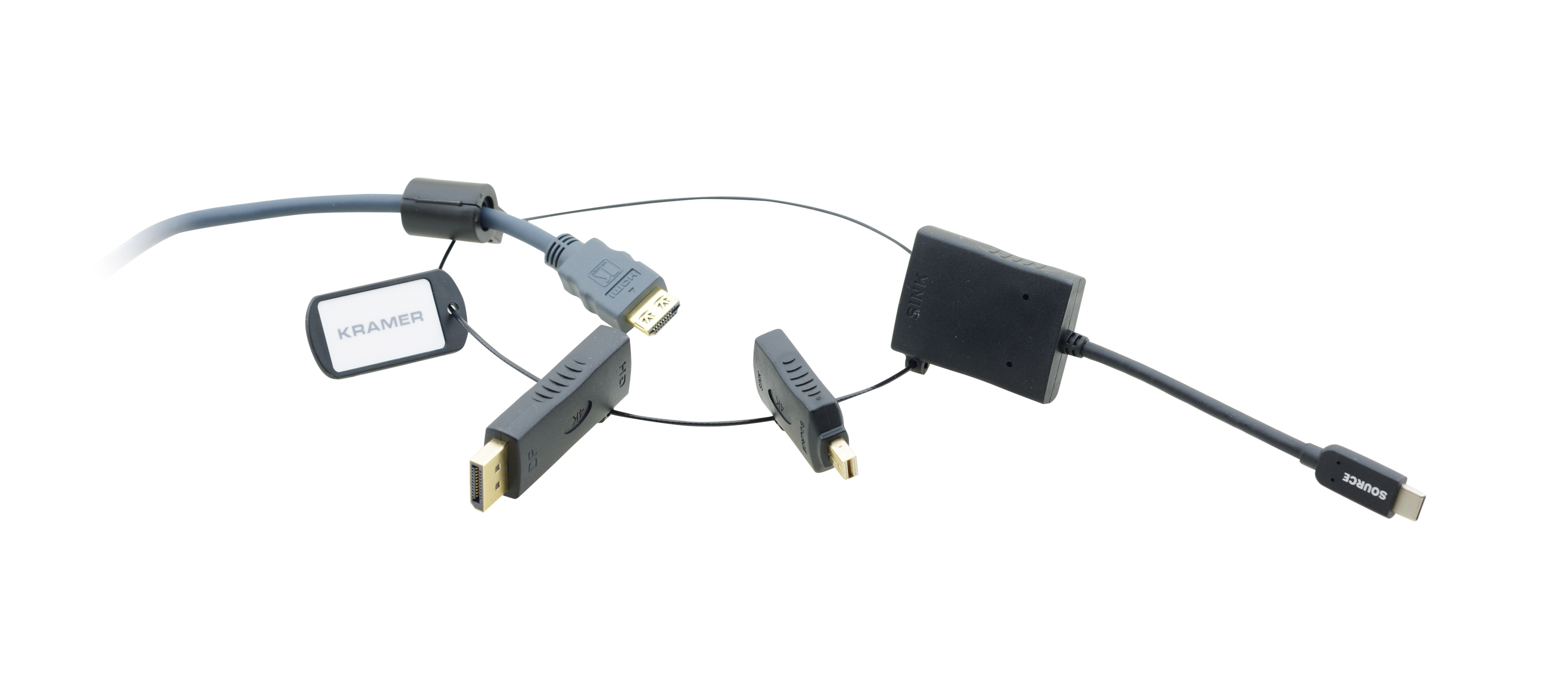 Kramer AD-Ring-4 Mini DisplayPort/USB Type-C to HDMI Adapter Ring 